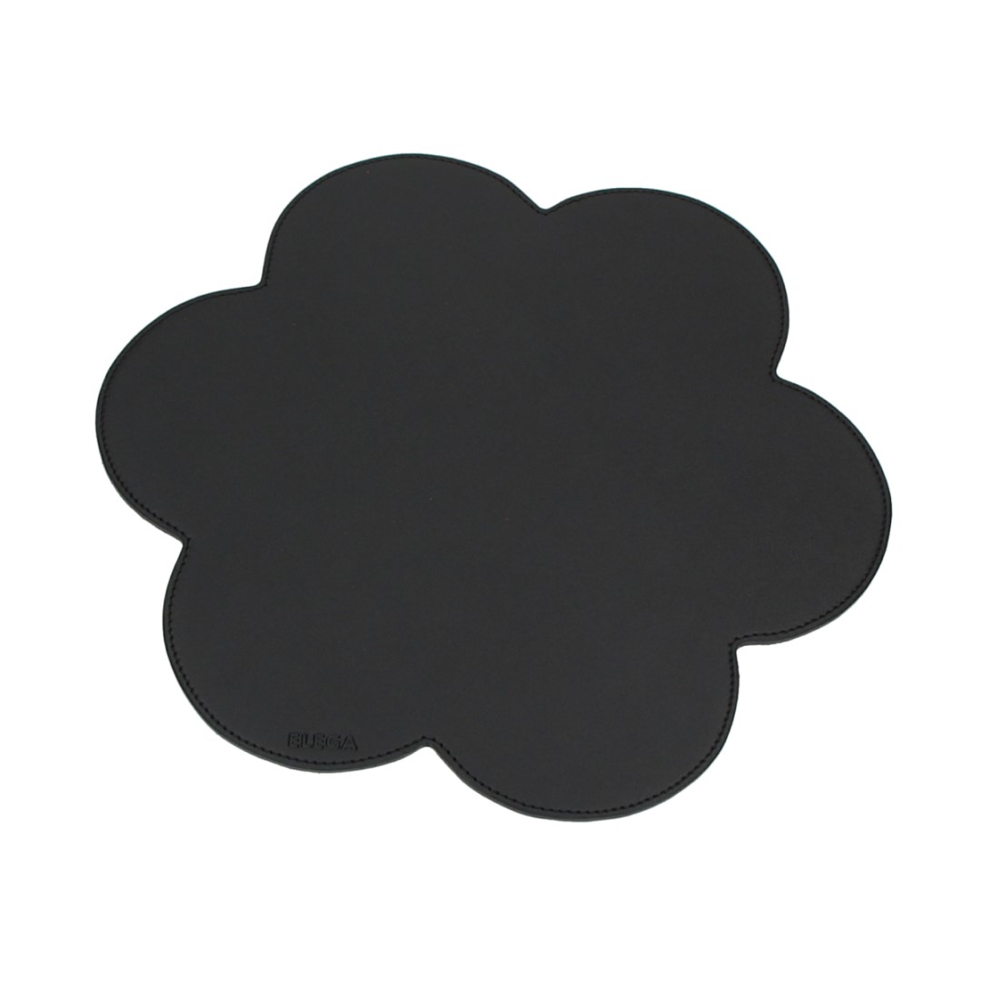 Mouse pad - flower black