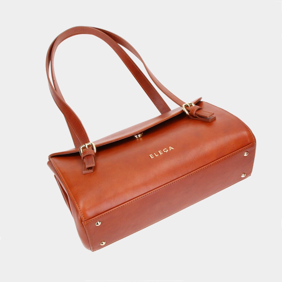 Small Arlette handbag cognac/gold (7)