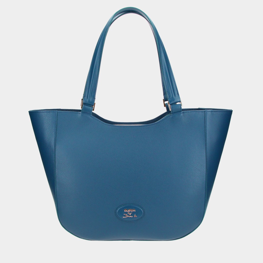 Shopper bag Brera blue/gold