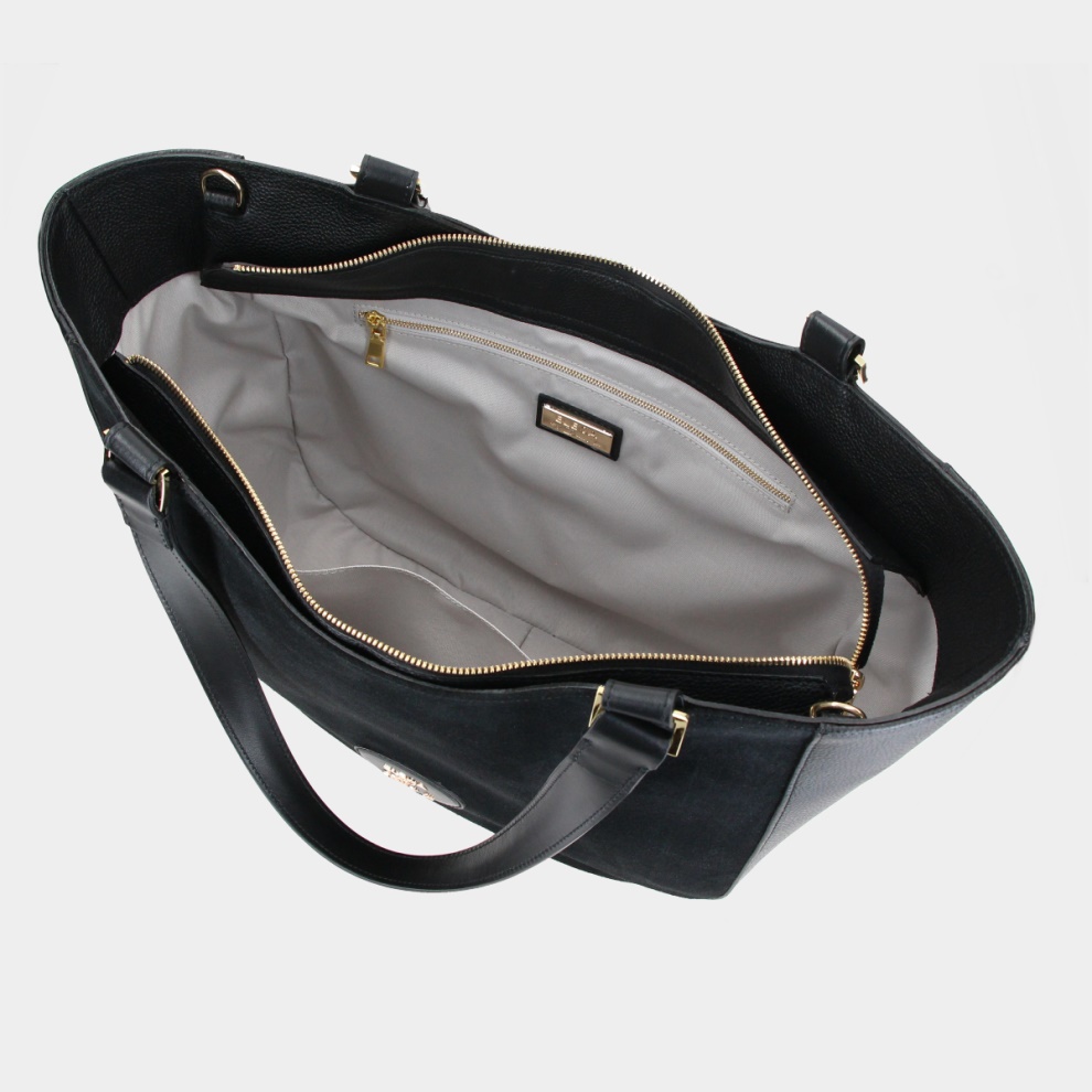 Shopper bag Brera blue/gold (5)