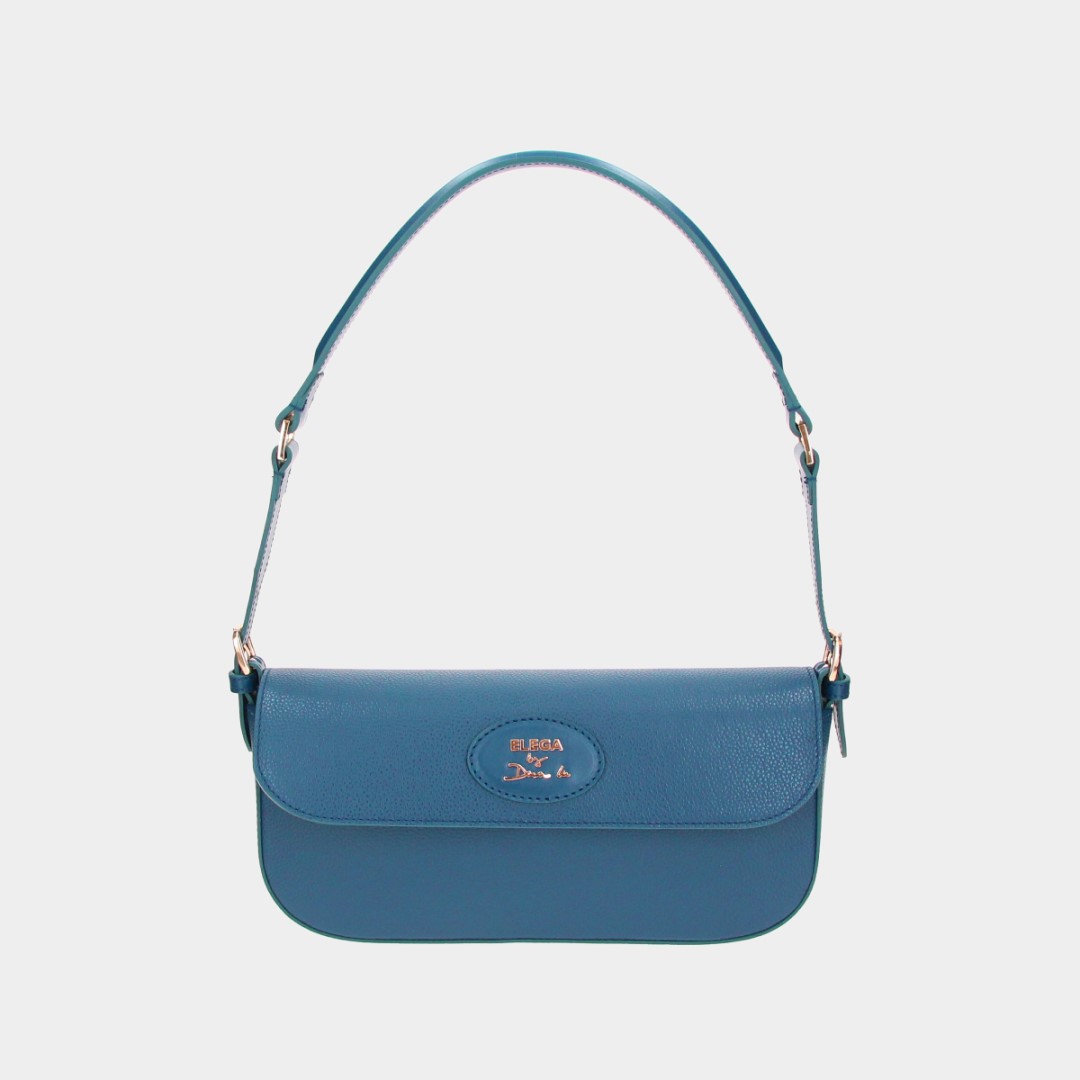 Small Brera flap bag blue/gold