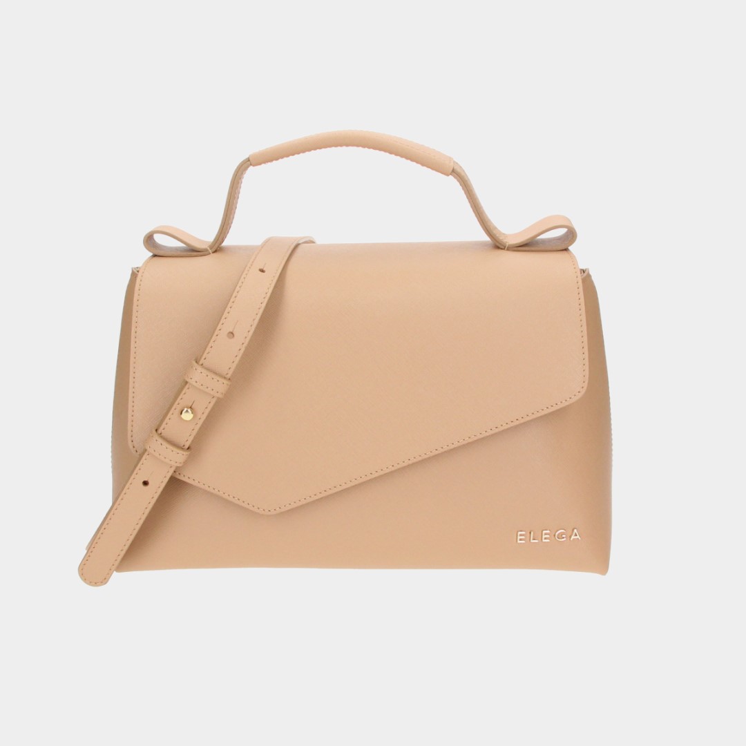 Flap bag Three generations cappuccino/gold