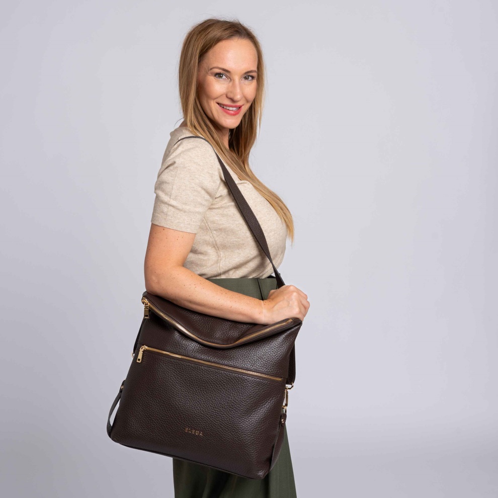 Backpack handbag 2in1 Bengi black/gold (4)