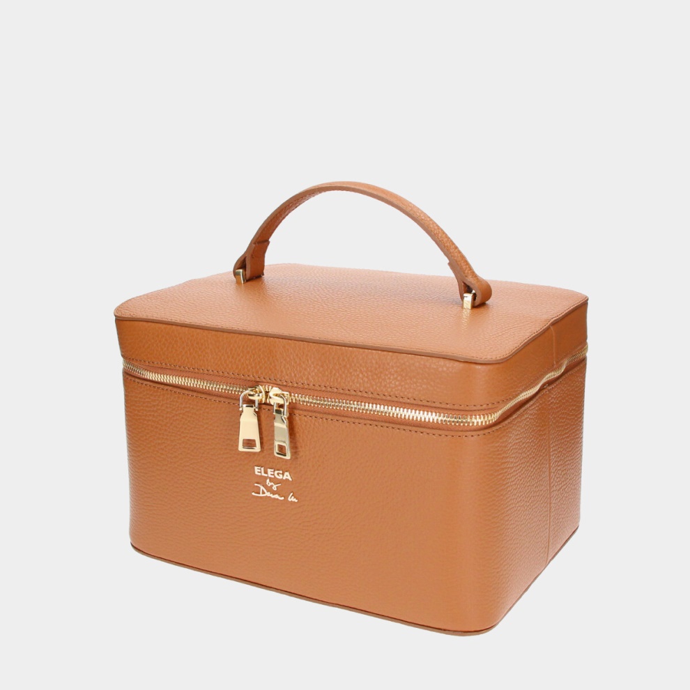 Cosmetic case ELEGA by Dana M. taupe/gold (1)
