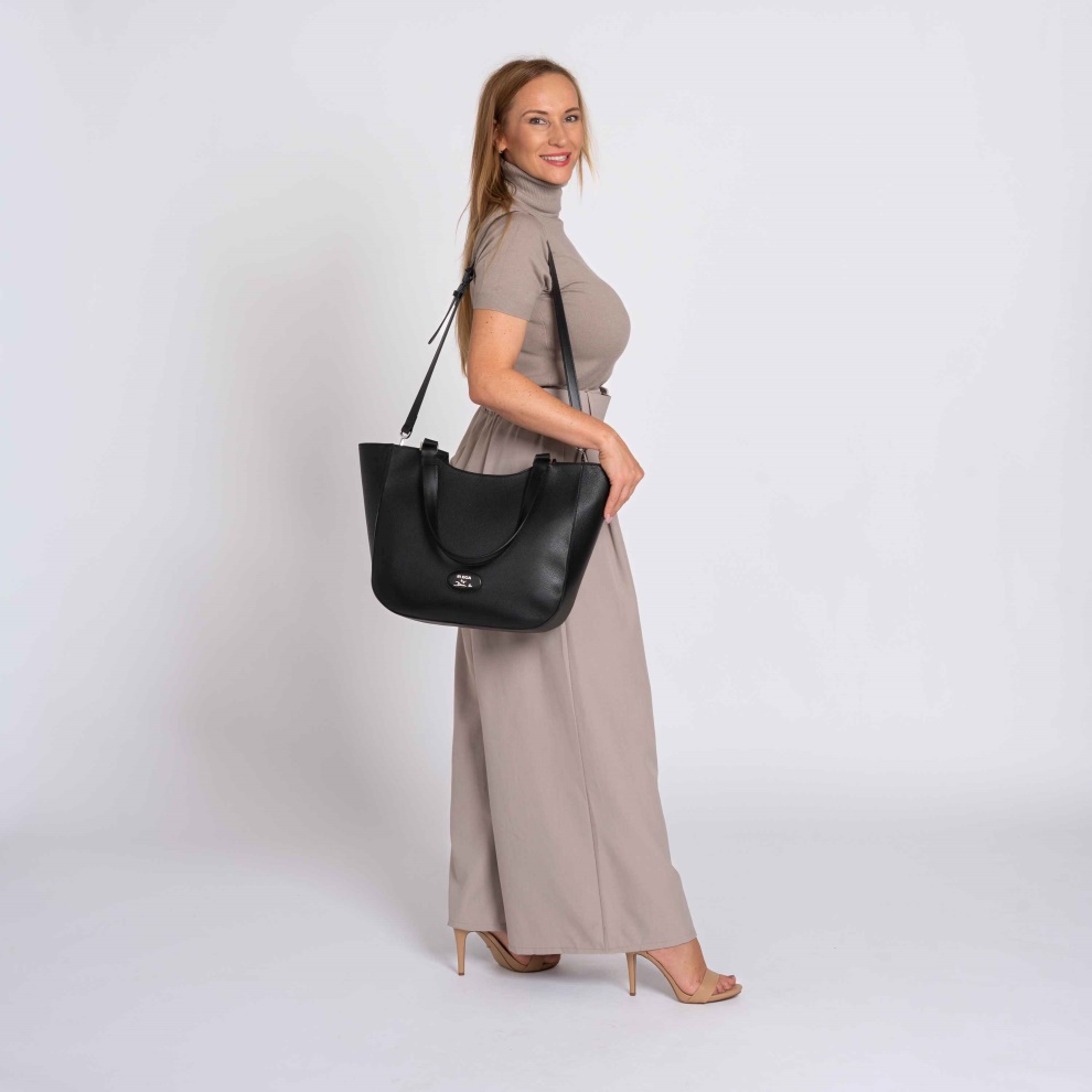 Shopper bag Brera blue/gold (6)