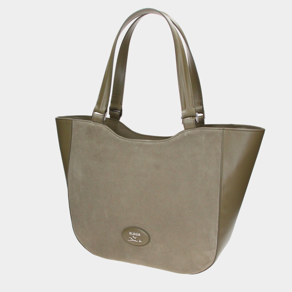 Shopper bag Brera blue/gold (1)