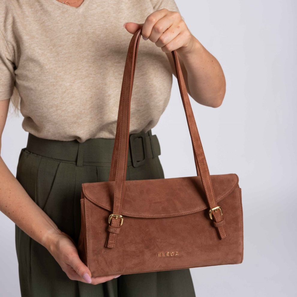 Small Arlette handbag cognac/gold (1)