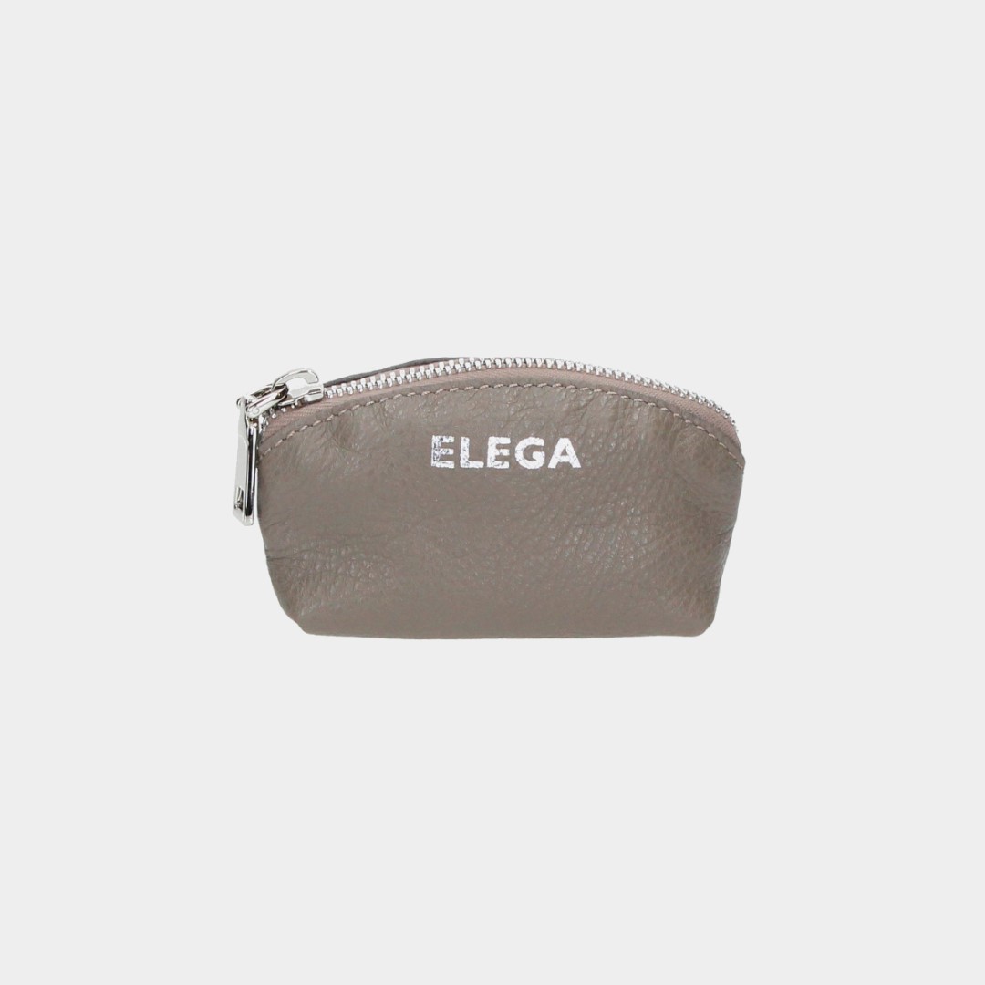 Mobi zipper keychain taupe/silver