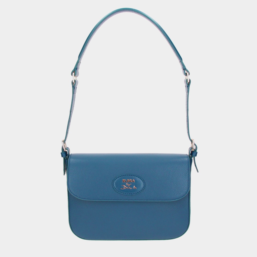 Brera flap bag blue/gold