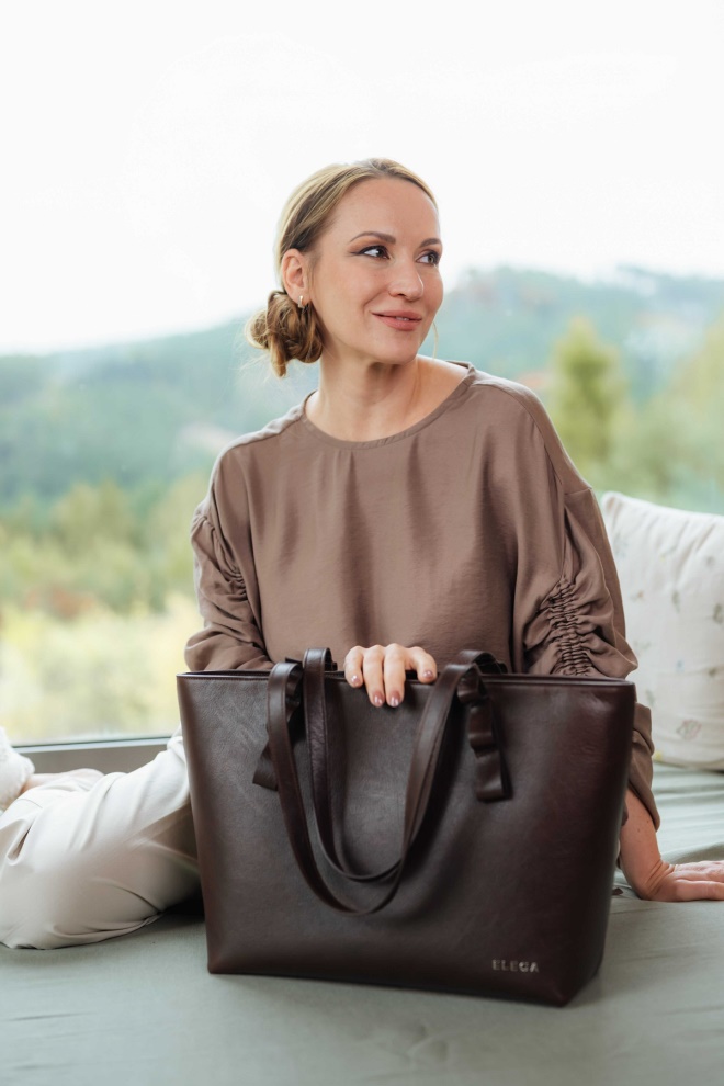 Shopper handbag Three generations black/silver (8)