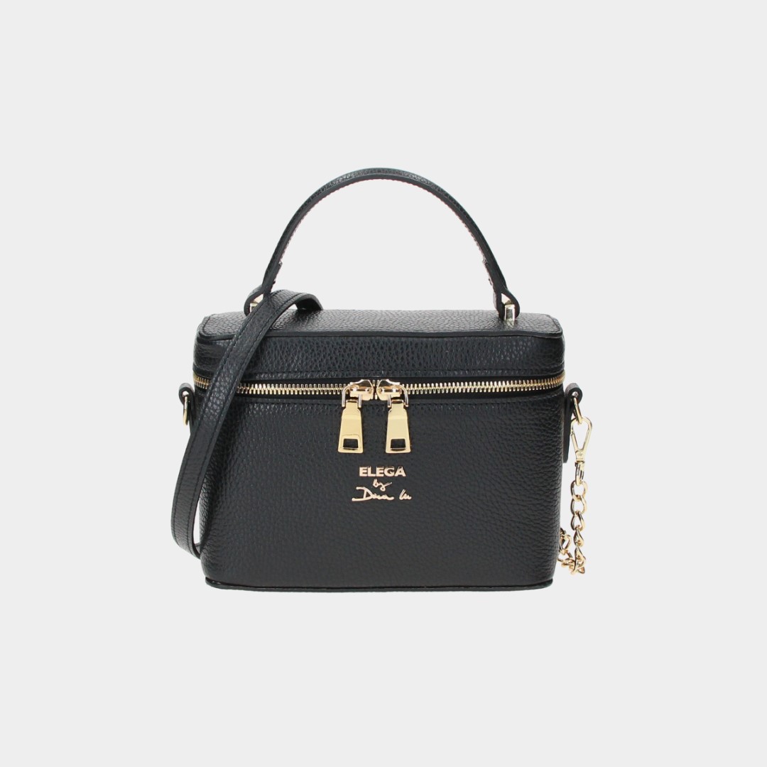 Mini suitcase Tesoro black/gold