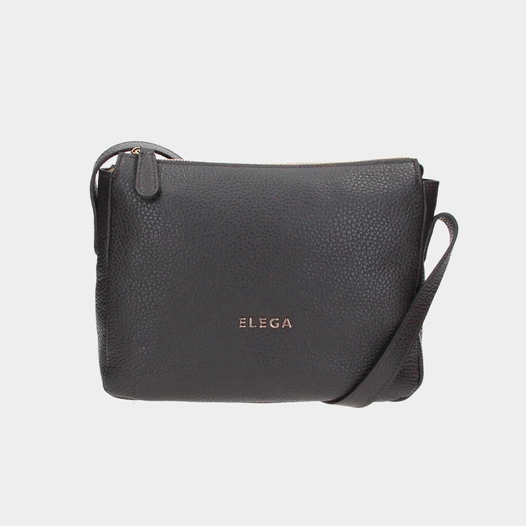 Small crossbody Hootie dark brown/gold