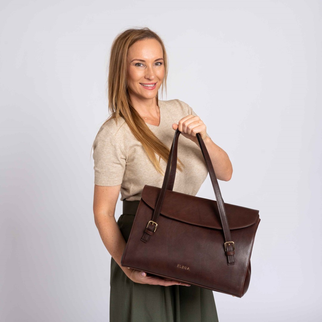 Arlette handbag cognac/gold