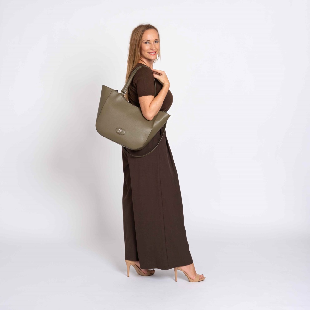 Shopper bag Brera blue/gold (6)