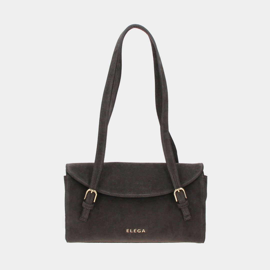 Small handbag Arlette dark brown velour/gold Small handbag Arlette dark brown velour/gold