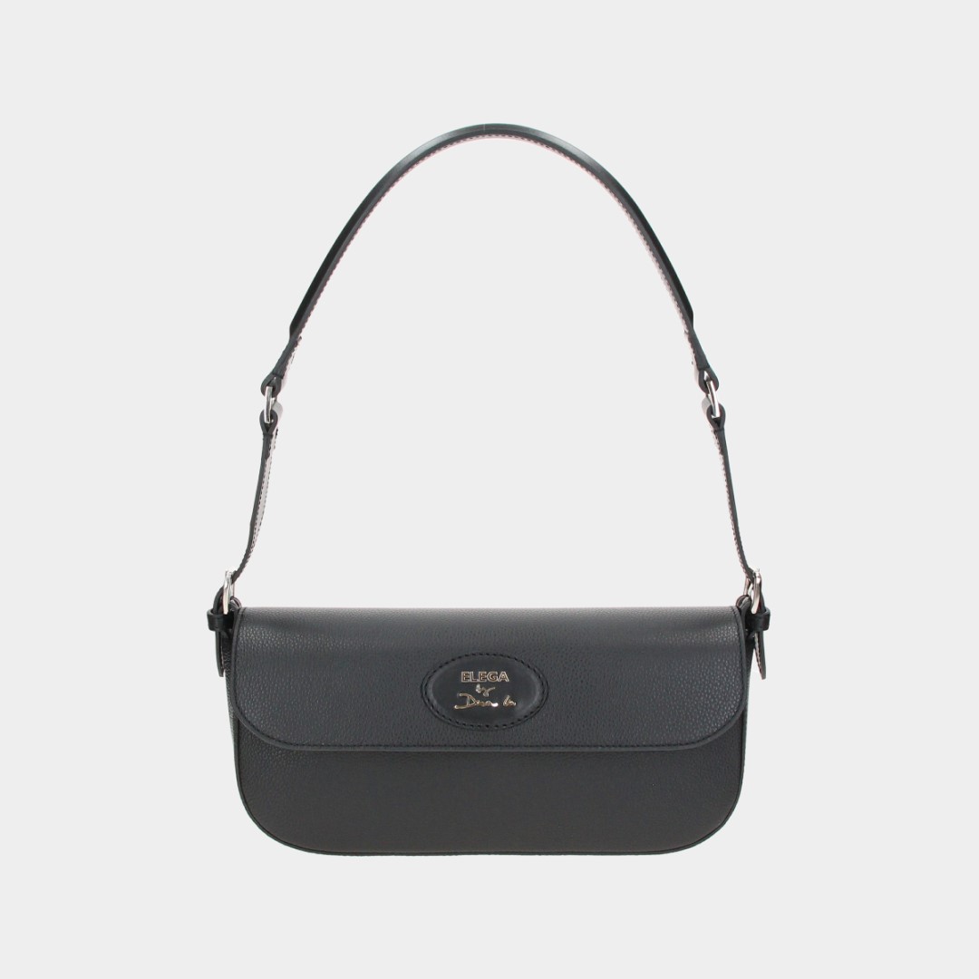 Small Brera flap bag black/silver