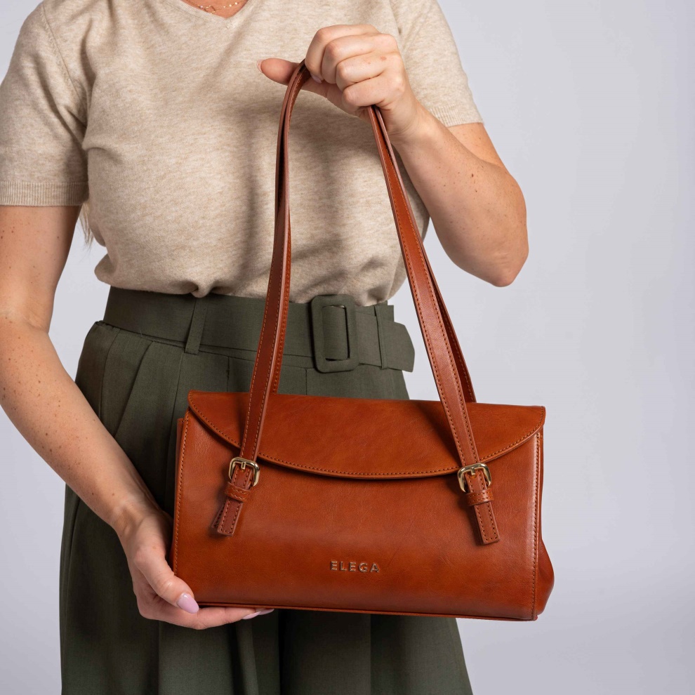 Small Arlette handbag cognac/gold