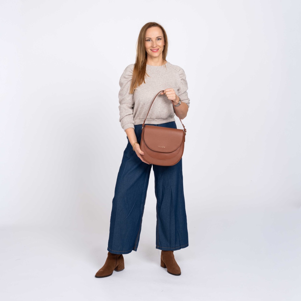 Horsie flap bag petrol/silver (5)