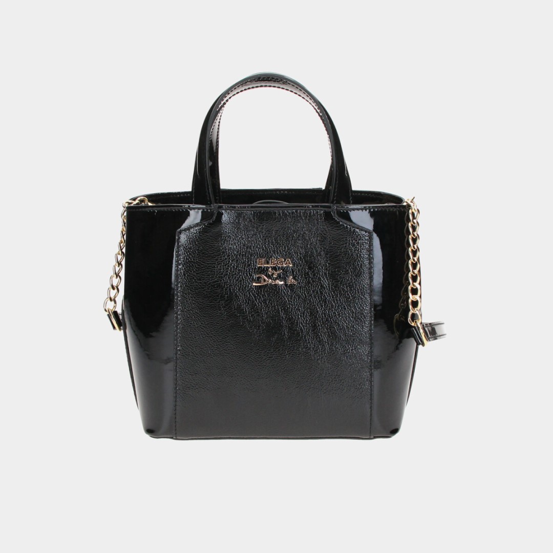 Grace mini handbag black patent/gold