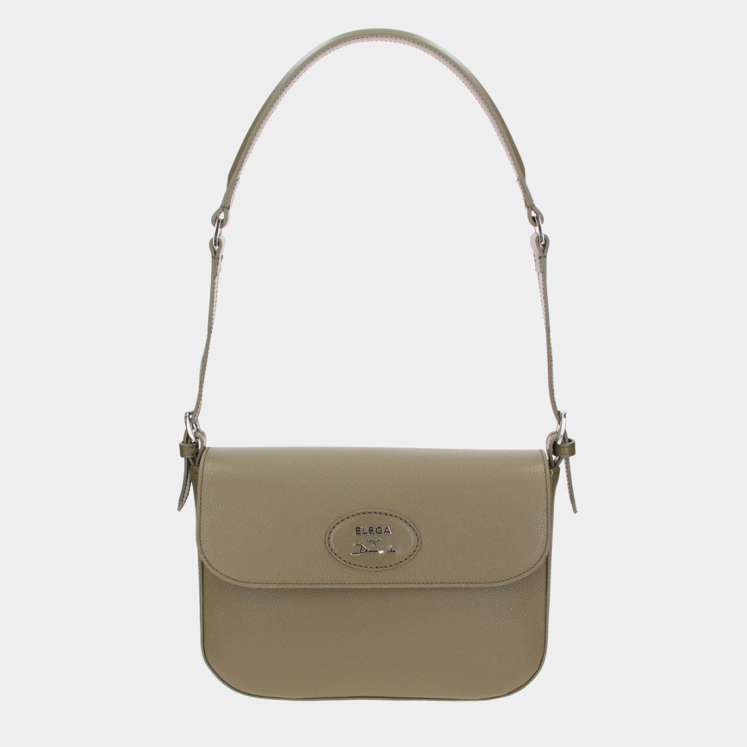 Brera flap bag khaki/silver