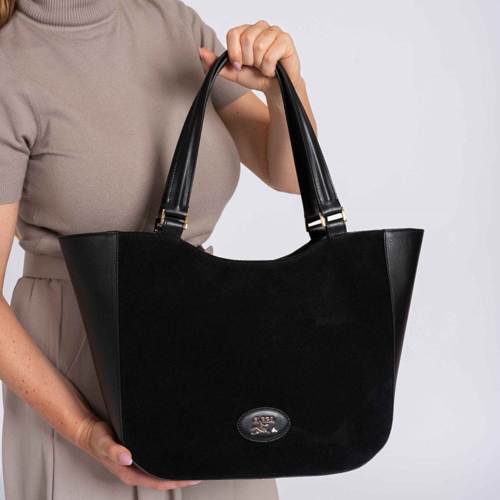 Shopper bag Brera blue/gold (8)