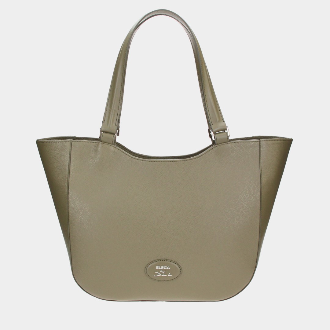 Shopper bag Brera olive/silver
