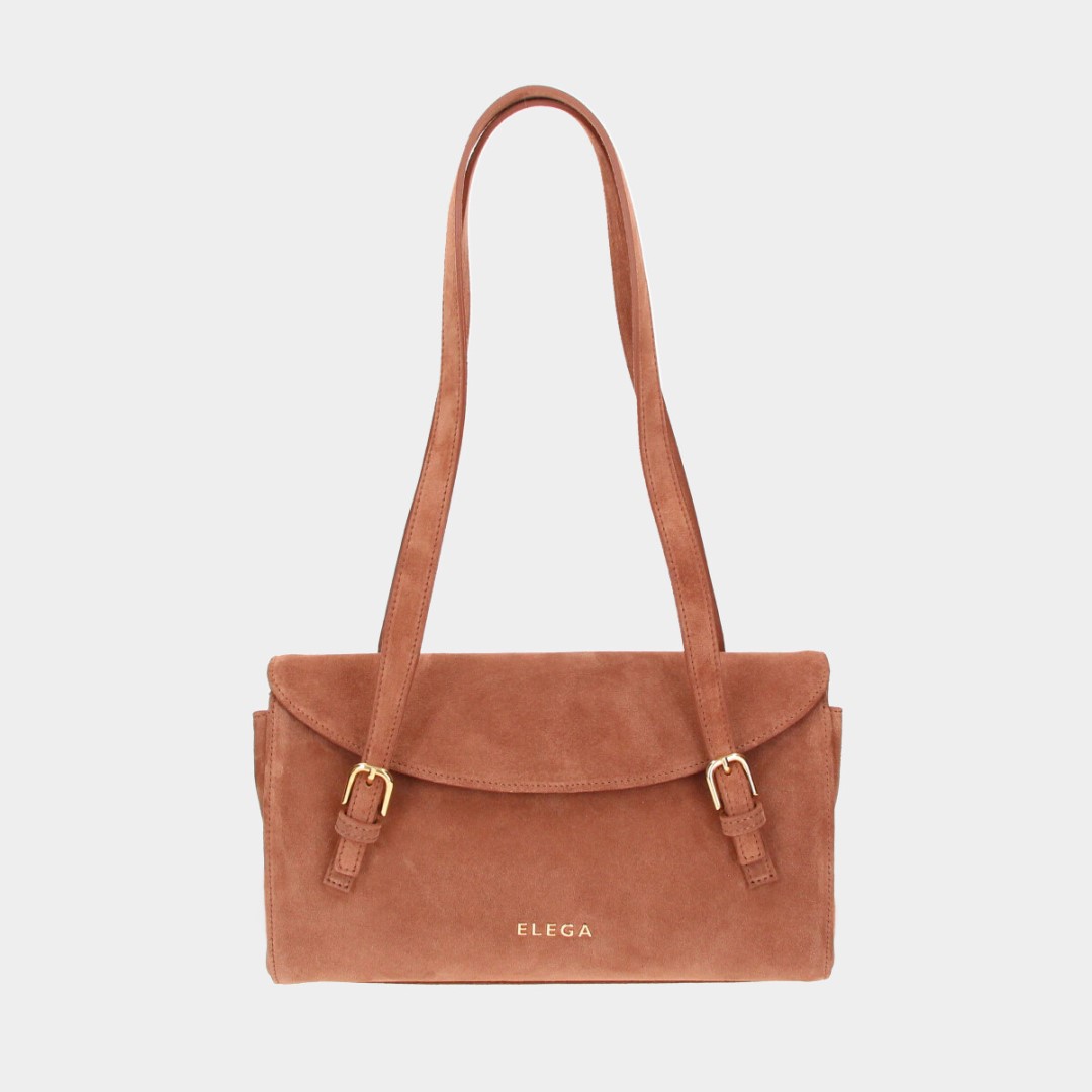 Small handbag Arlette light brown velour/gold Small handbag Arlette light brown velour/gold