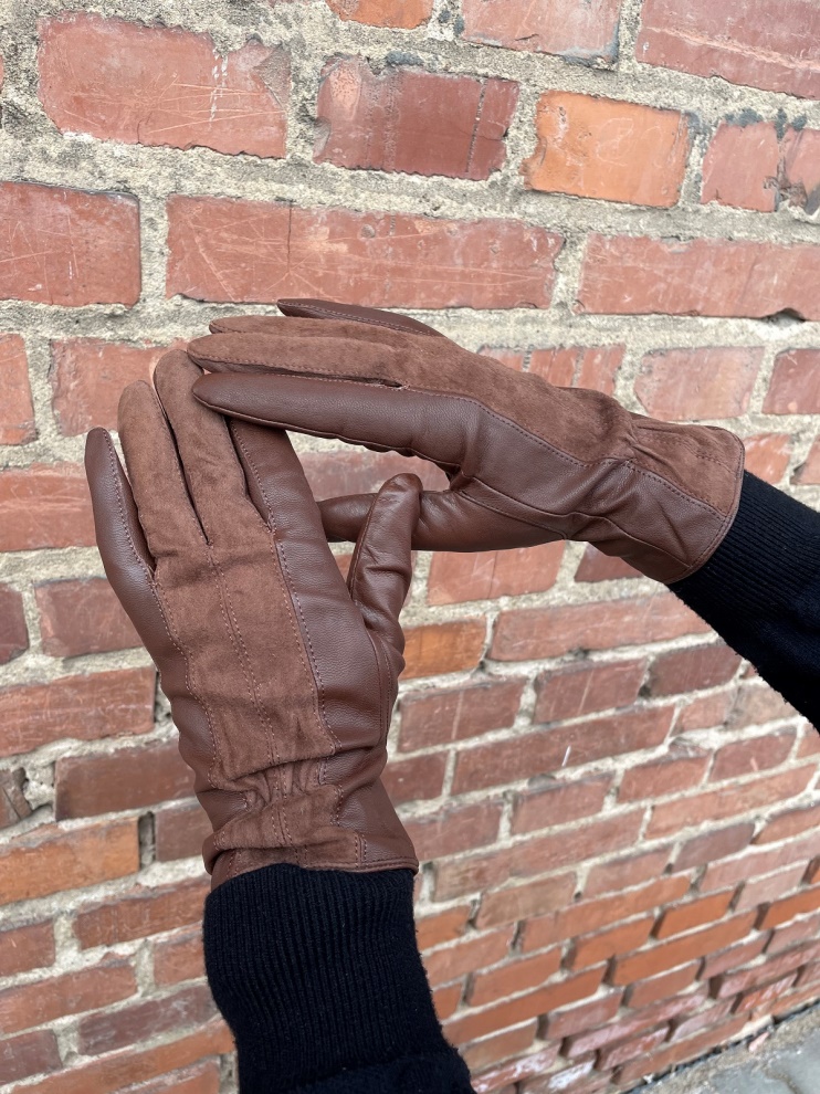 Women's gloves Staria brown - size 7.5 (1)