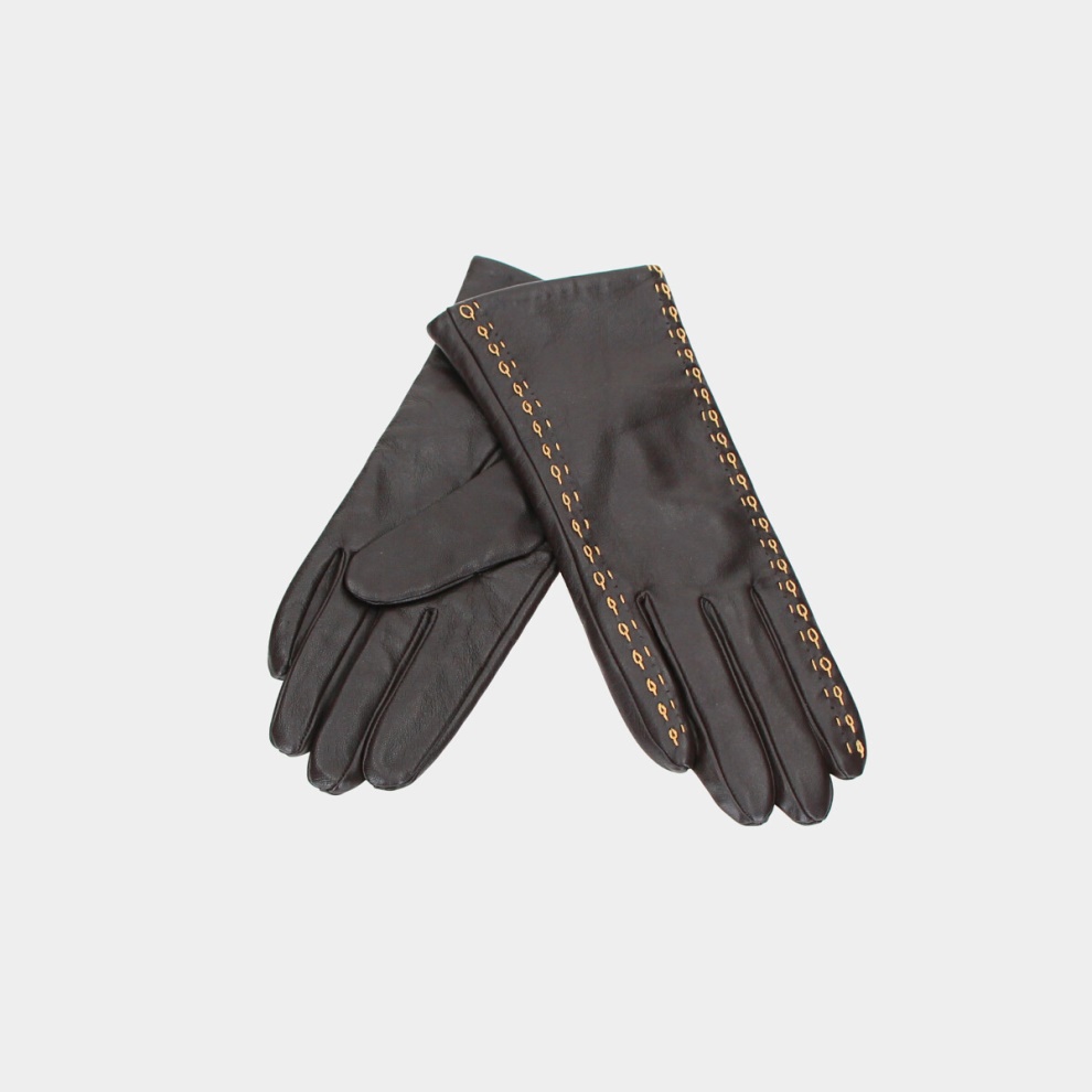 Women's leather gloves Stile brown