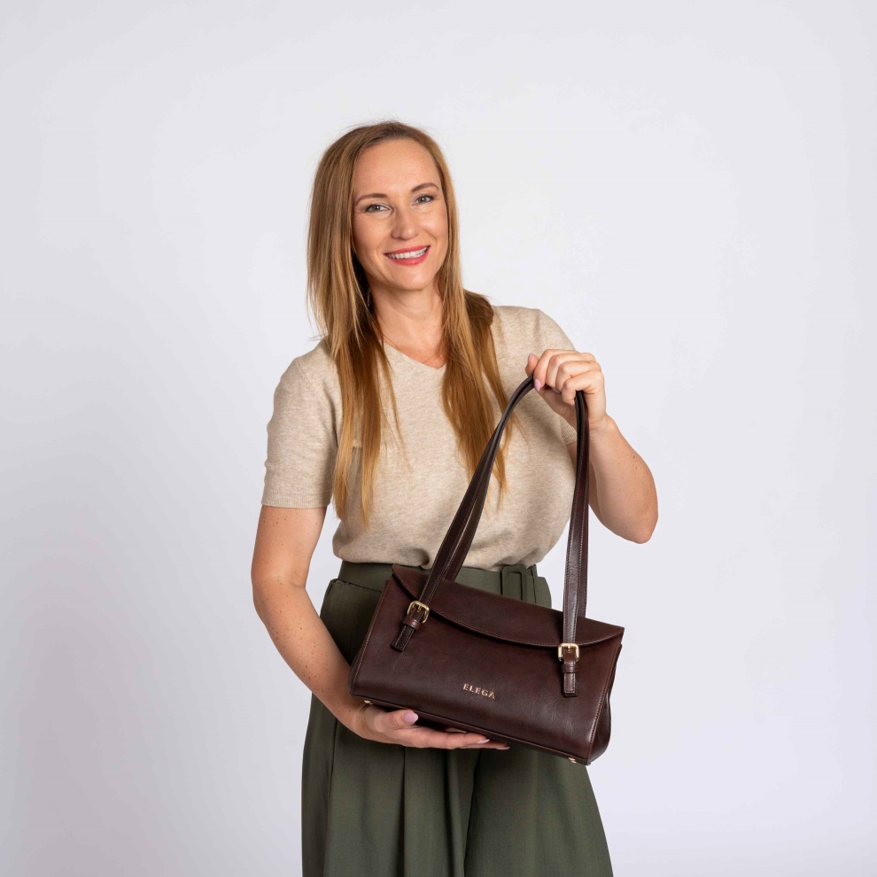 Small Arlette handbag cognac/gold (1)