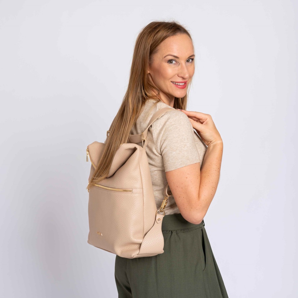 Backpack handbag 2in1 Bengi black/gold (6)