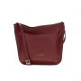 Soft handbag Hobie dark red/silver
