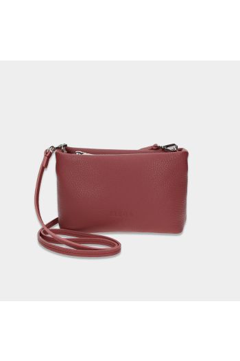 Mini kabelka Fluffy rosewood/stříbro
